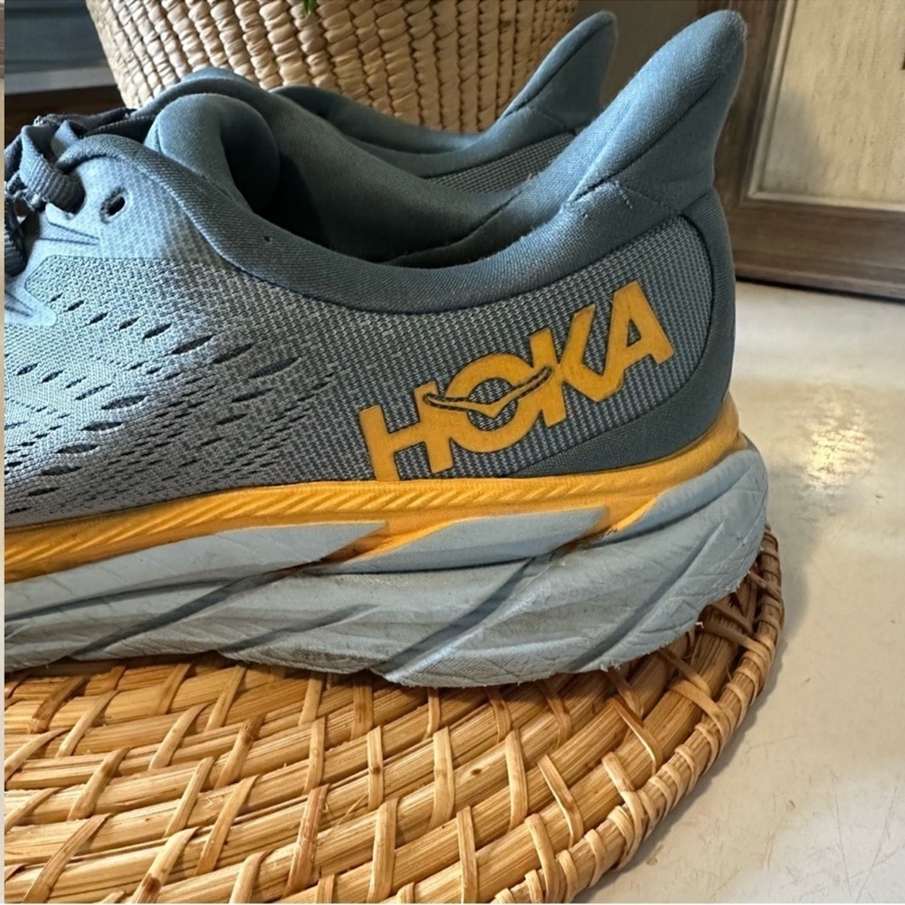 Hoka Men’s Clifton 8 Max Cushioned Road Running Sneaker Blue 10.5 - Picture 4 of 13